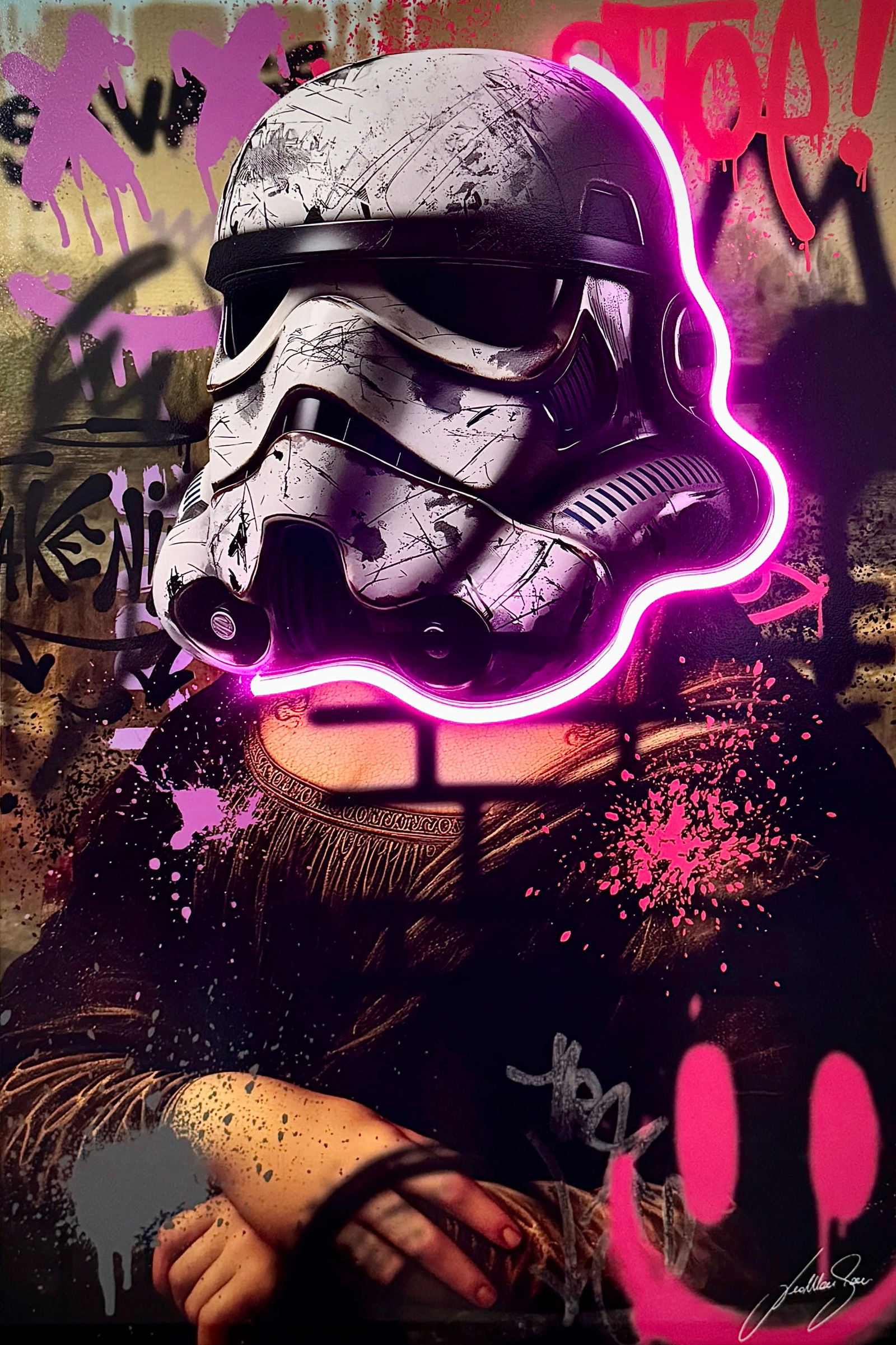 Gioconda Urban Purple | Led Wall Art (1 of 5)