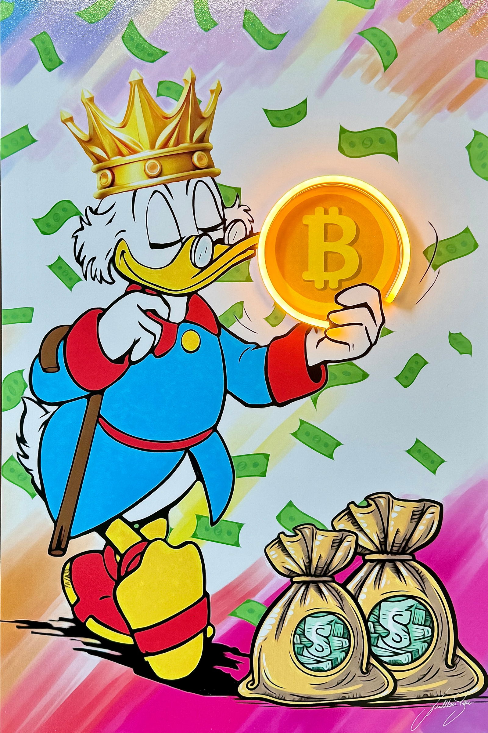 Paperoni Millionaire | Led Wall Art (1 of 4)