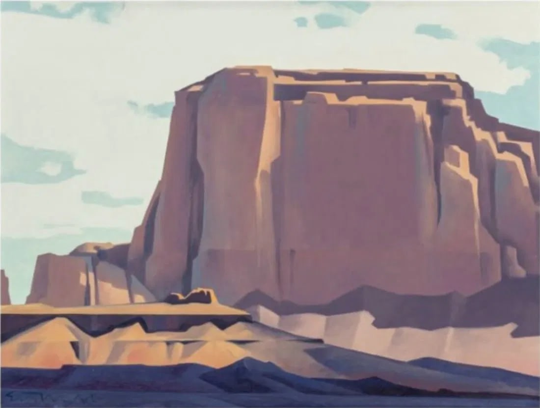 Ed Mell "Shadows" Print: Ed Mell "Shadows" Print, Measures 24.00 X 30.00 Inches.