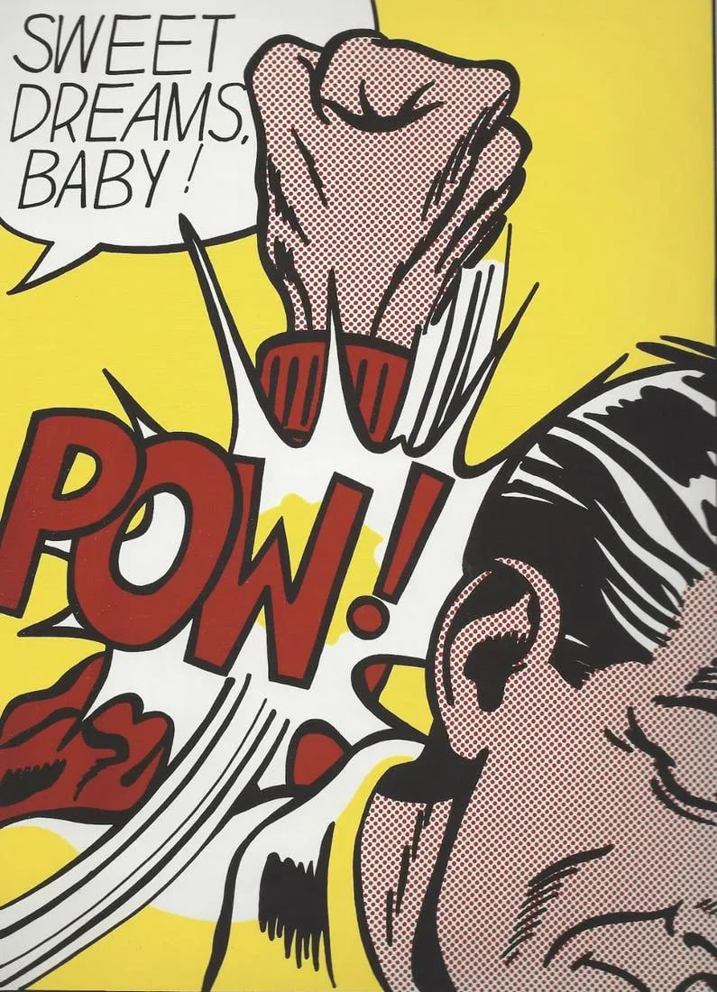 Roy Lichtenstein "Sweet Dreams Baby!" Offset Lithograph: Roy Lichtenstein "Sweet Dreams Baby!" Offset Lithograph - Measurements 24.00 X 34.00 Inches, Unknown printing date