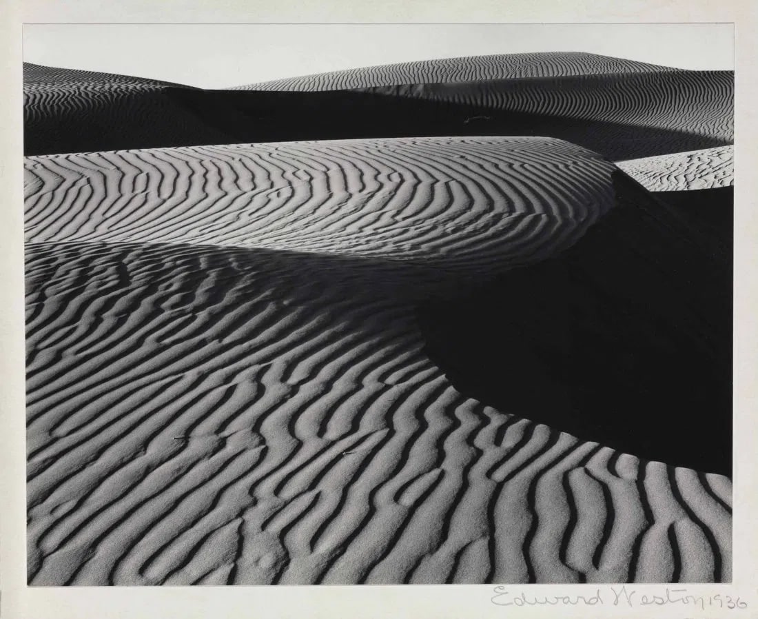 EDWARD WESTON (Dunes, Oceano): Dunes, Oceano Glossy photoprint. Measures 8.00 X 10.00 Inches, unknown print date.