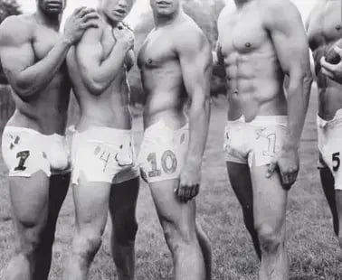 BRUCE WEBER Albert's Underwear: BRUCE WEBER Albert's Underwear Designs for Football, Bridgehampton, Long Island, New York, 14 x 17 inches Unknown printing date.