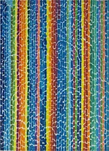 Alma Thomas "Wind, Sunshine, and Flowers, 1968" Print.: Alma Thomas "Wind, Sunshine, and Flowers, 1968" Print, Measures 37.80 x 52.30 inches.