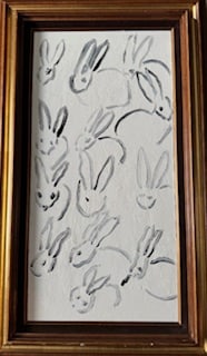 Hunt Slonem Bunnies Oil On Canvas, After. (1 of 15)