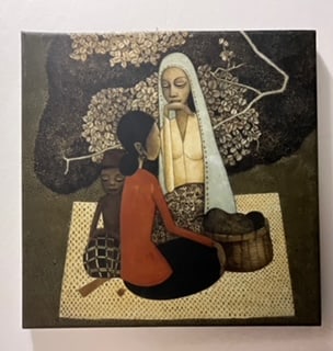 Cheong Soo Pieng-Untitled, Ceramic Tile (1 of 7)