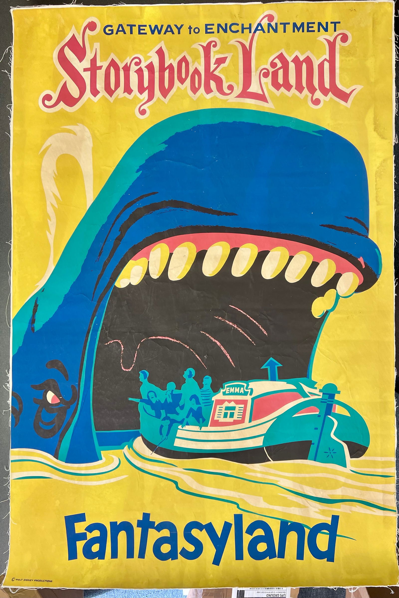 Disney Storybook Land Travel Poster: Disney Storybook Land Travel Poster, Linen Backed, Measures 54.00 X 36.00 Inches.