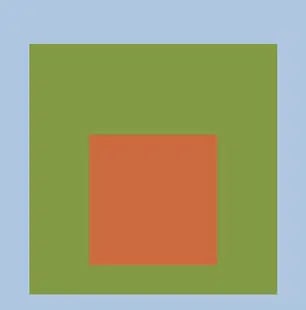 Josef Albers "Blue, Orange" Offset Lithograph (1 of 2)