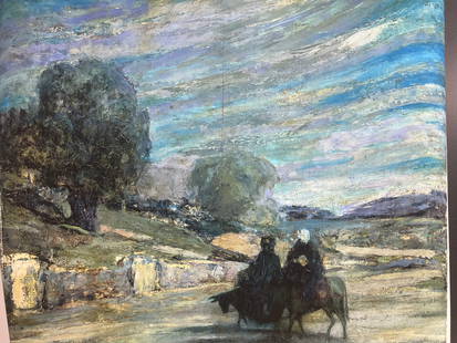 Henry Ossawa Tanner "Flight into Egypt, 1921" Oil on Canvas: Henry Ossawa Tanner "Flight into Egypt, 1921" Oil on canvas, measures Measures 46 X 38 inches. Sold AFTER Tanner
