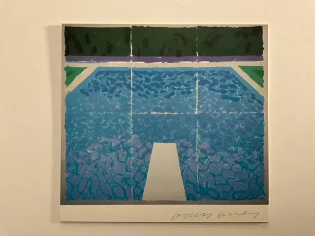 David Hockney "Swimming Pool" offset lithograph pencil signed (1 of 2)