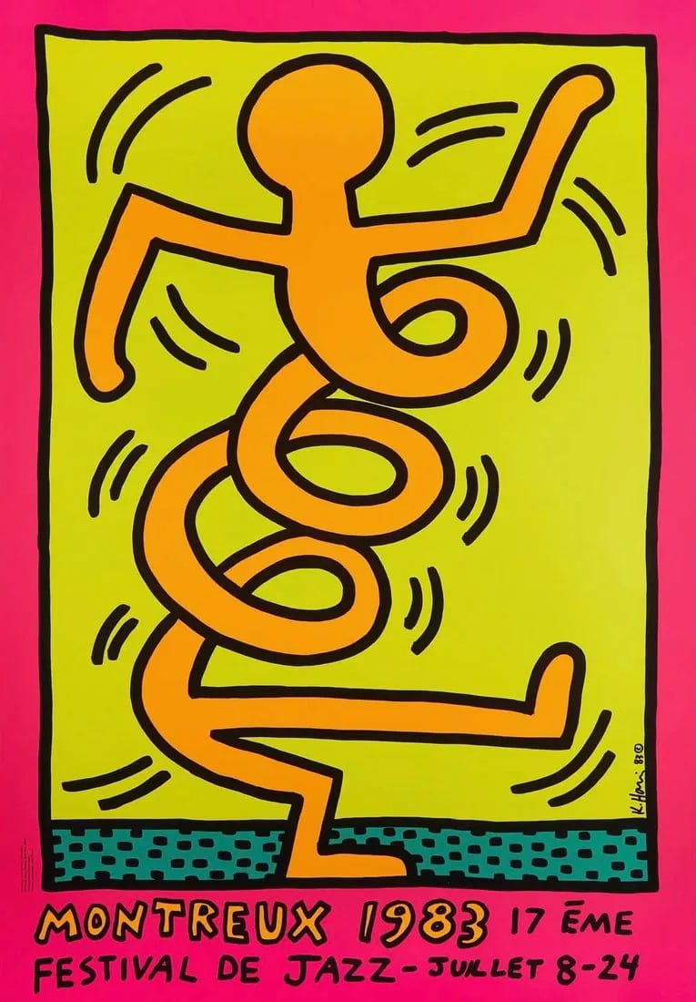 KEITH HARING  MONTREUX JAZZ POSTER (1 of 1)