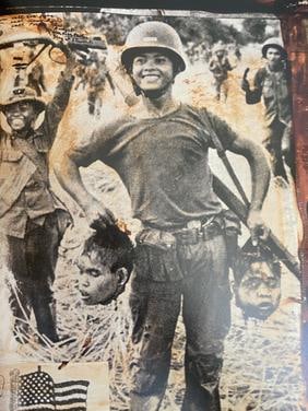Peter Beard "Brutality" Print: Peter Beard "Brutality" Print, Measures 14.6 x 10 inches, Verso is blank, mounted