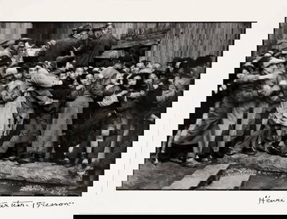 HENRI CARTIER-BRESSON (1908-2004): HENRI CARTIER-BRESSON (1908-2004), Last Days of the Kuomintang, Shanghai. Glossy photo print Measures 20.00 X 16.00 Inches Signed in the Plate.