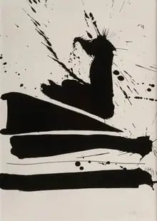 Robert Motherwell "Untitled" Plate Marked Offset Lithograph. (1 of 1)