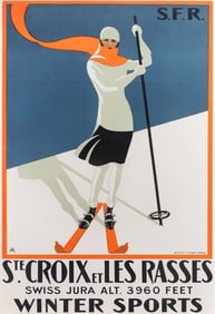 Ste. Croix Les Rasses Ski Poster