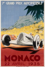 Monaco Grand Prix Poster, 1935