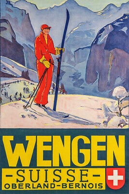 Wengen Suisse Ski Travel Poster (1 of 1)