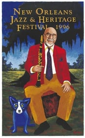 George "Blue Dog" Rodrigue, Jazz Fest 1996 Poster