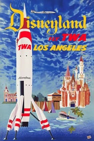 Disneyland Fly TWA Los Angeles Poster