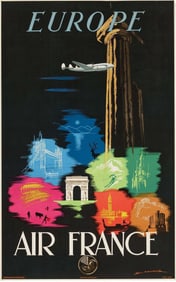 Air France, Europe Poster