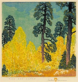 Gustave Baumann Pine & Aspen Print