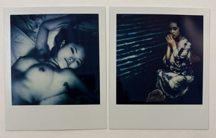 Lot of 2 Nobuyoshi Araki Signed Polaroids with COA