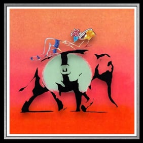 FENZOLINI "ELEPHANT RIDE"-Screenprint-Signed