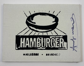 Andy Warhol, Hamburger Silkscreen on Canvas