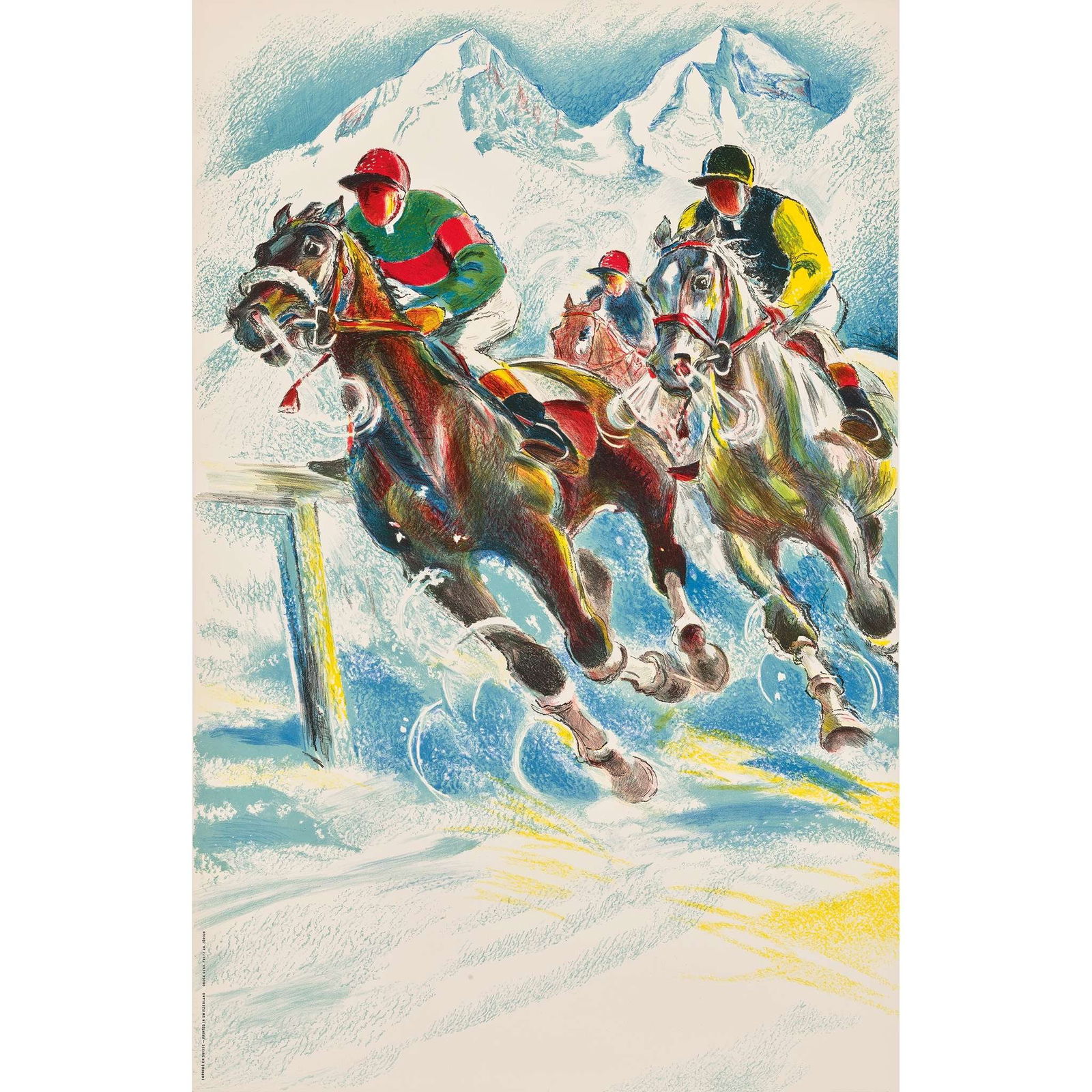 Hugo Laubi (1888-1959) ST. MORITZ  Ski Poster (1 of 1)