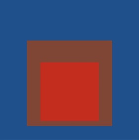 Josef Albers "Blue, Red" Offset Lithograph