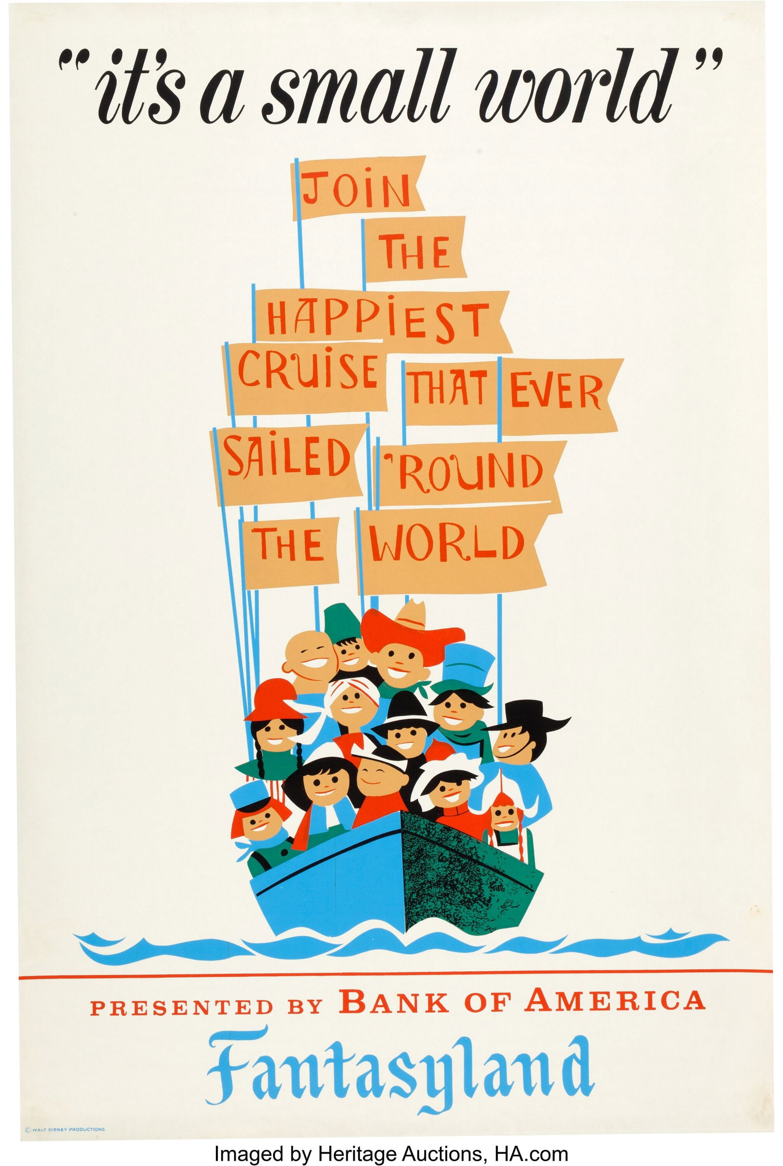 "Fantasyland/Disneyland" Its a Small World Park Entrance Poster (1 of 1)
