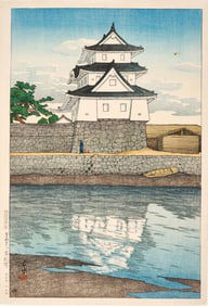 Kawase Hasui (1883-1957)  Takamatsu Castle in Sanuki (Sanuki no Takamatsu-jo)  Taisho period, early