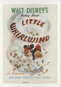 Walt Disney "Little Whirlwind Mickey Mouse" Movie Poster