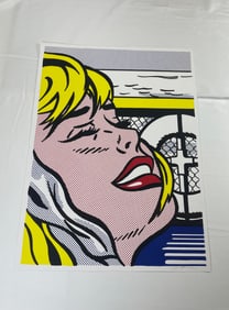 Roy Lichtenstein "Shipboard Girl" 1965 SIGNED Offset Lithograph