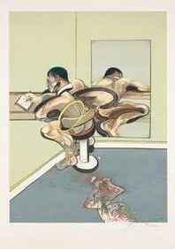 FRANCIS BACON  Figure Writting Reflected ina Mirror, Print.