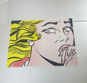 Roy Lichtenstein "Crying Girl" 1963 SIGNED Offset Lithograph