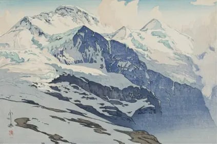 Hiroshi Yoshida "The Jungfrau, 1925" Print.