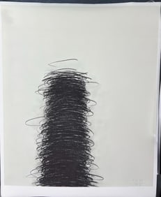 Lee Ufan "Untitled, Black Scribbles" Print