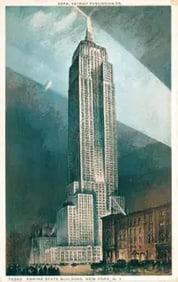 Detroit Publishing Company "Empire State Building, 1931" Print.