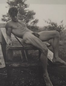 Bruce Weber - Paul at Petes Rock Campground, 1988.