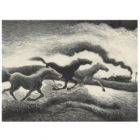 Thomas Hart Benton - Running Horses, 1952