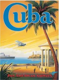 VISIT CUBA  PAN AM Travel Poster