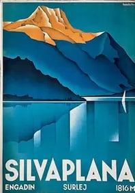 Johannesburg Handschin Silvaplana Ski Poster