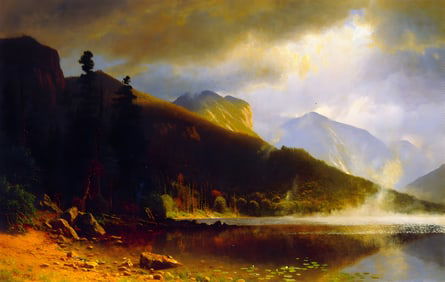 Albert Bierstadt "Echo Lake, 1861" Print.