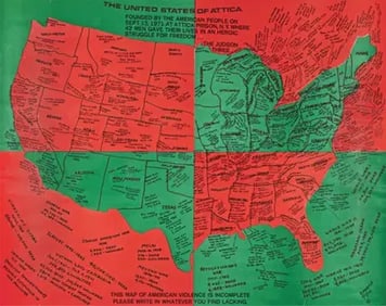 Faith Ringgold "United States of Attica, 1971" Print.