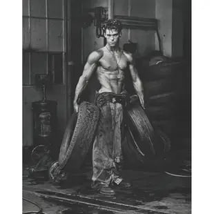 Herb Ritts "Fred with Tires, LA, 1984" PhotoPrint. (1 of 1)