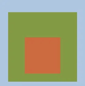 Josef Albers "Blue, Orange" Offset Lithograph