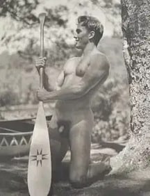 Bruce Weber - John at the Campground, Adirondack Park, 1990.