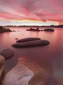 Elizabeth Carmel "Brilliant Water, Lake Tahoe" Print.