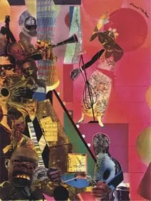 Romare Bearden "The Blues, 1974" Print.