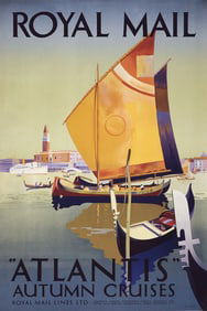 Royal Mail "Atlantis" Autumn Cruises poster.